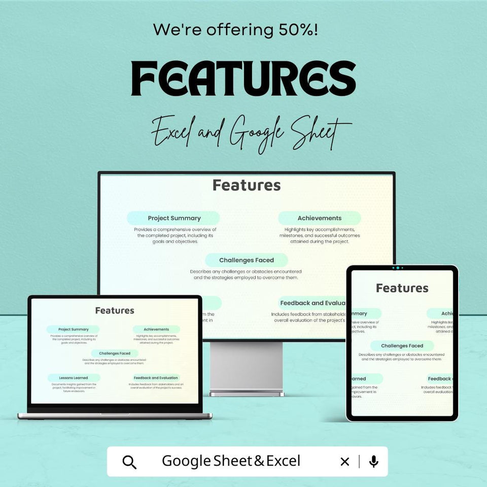 Project Completion Report Sheet | Excel & Google Sheets Template | Track Project Milestones, Budget, and Completion Status |