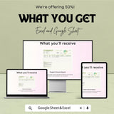 Project Closure Report Sheet | Excel and Google Sheet Template | Project Management Tool | Track Project Outcomes & Closure