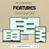 Marketing Project Roadmap Sheet | Excel & Google Sheets Template | Campaign Planning, Goal Setting, Milestone Tracking | 50% Off