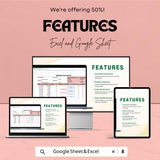 Timesheet Calculator Sheet - Excel and Google Sheets - Employee Time Tracking & Payroll Management - Hours Worked, Overtime,