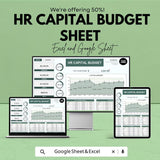 HR Capital Budget Sheet - Google Sheet Template for Workforce Planning & Financial Management | Strategic Planning, Expense Management