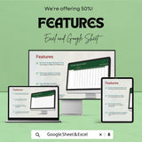 Finance Rolling Forecast Budget Sheet – Excel and Google Sheets – Plan & Track Your Finances with Ease – 50% OFF