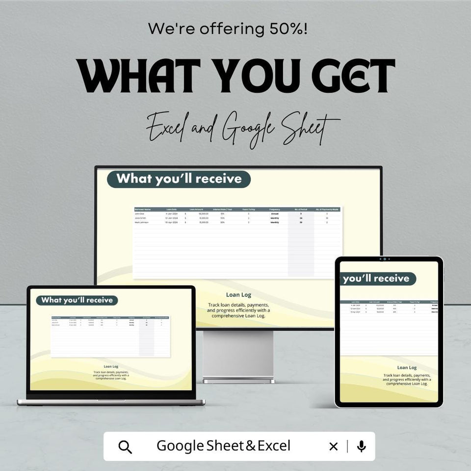 Finance Interest Rate Impact Calculator – Excel and Google Sheets Template for Loan & Investment Analysis – 50% Off