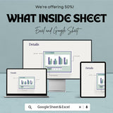 Double Bar Chart Template for Excel & Google Sheets - Visualize and Compare Data