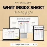 Debt Pay-Off Calculator Sheet – Excel & Google Sheets Template for Debt Management – 50% Off