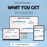 Sales Chart Sheet - Excel & Google Sheets Template for Visualizing Sales Performance and Data Analysis